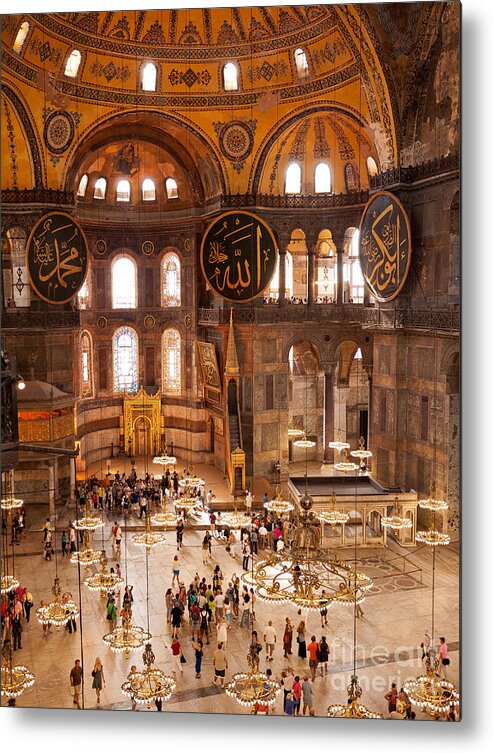 Istanbul Metal Print featuring the photograph Hagia Sophia Interior 04 by Rick Piper Photography