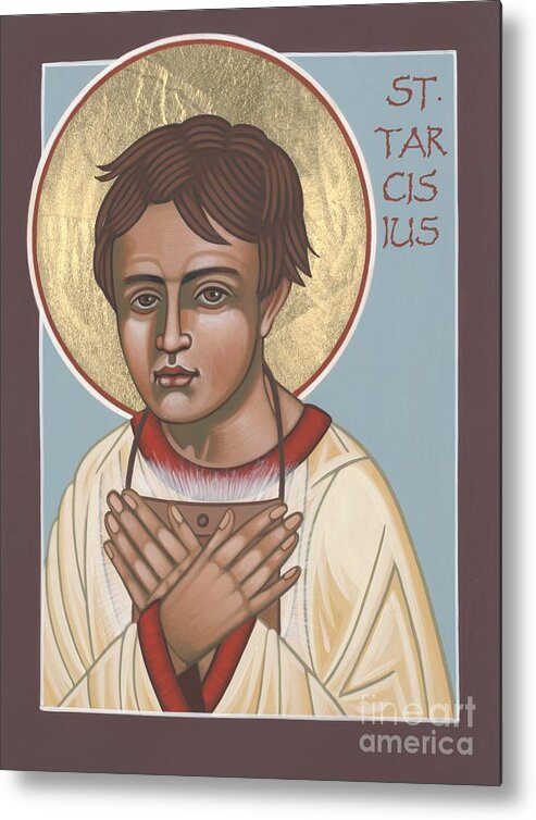 St. Tarcisius Metal Print featuring the painting Holy Martyr St. Tarcisius Patron of Altar Servers 271 by William Hart McNichols
