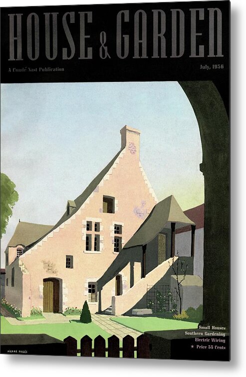 House & Garden Metal Print featuring the photograph House & Garden Cover Illustration Of An Historic by Pierre Pages