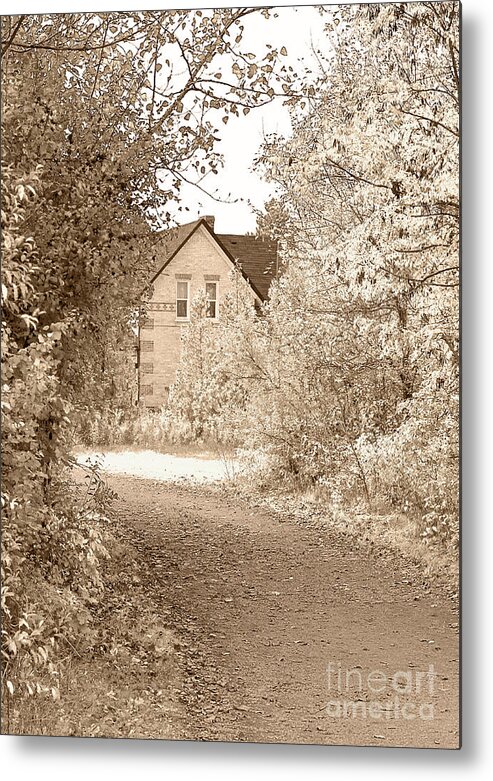 House Metal Print featuring the photograph House in autumn by Blink Images