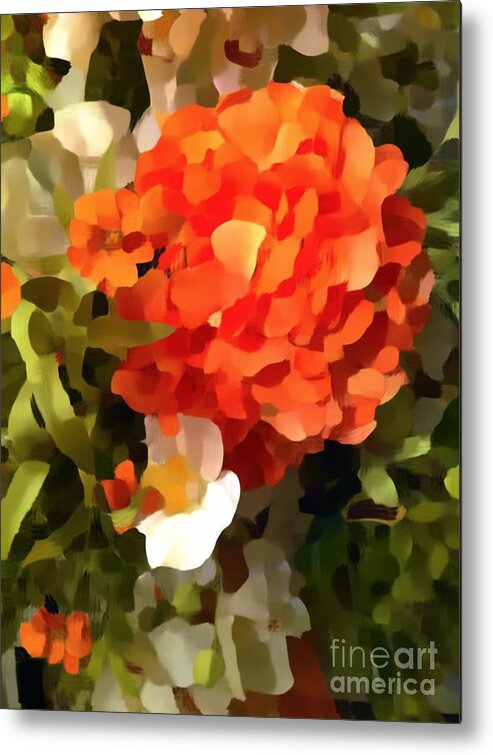 Hydrangea Metal Print featuring the photograph Hydrangea Coral Impression by Saundra Myles