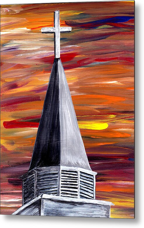 Mark Moore Metal Print featuring the painting Ich Glaube by Mark Moore