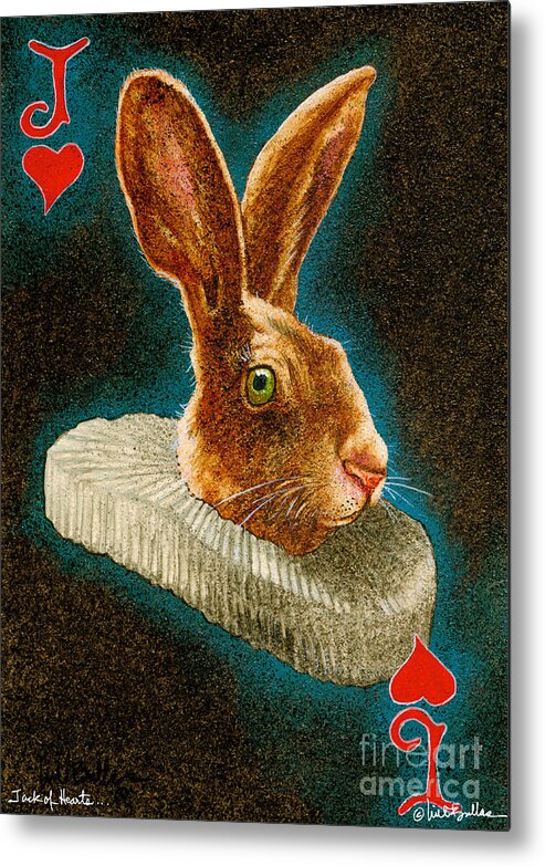 Will Bullas Metal Print featuring the painting Jack of Hearts... by Will Bullas