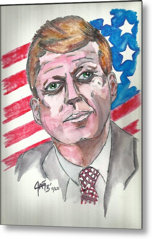 1963 Metal Print featuring the painting JFK by The GYPSY