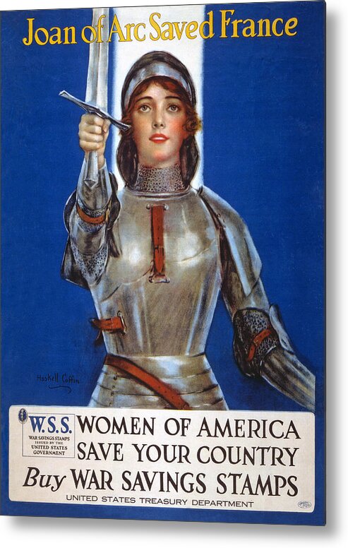 Poster Metal Print featuring the drawing Joan Of Arc Saved France by William Haskell Coffin