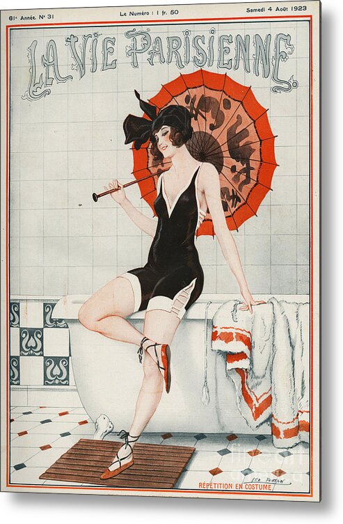 1920s Metal Print featuring the drawing La Vie Parisienne 1923 1920s France by The Advertising Archives