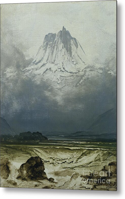 Peder Balke Metal Print featuring the painting Landscape study from Northern Norway by Peder Balke