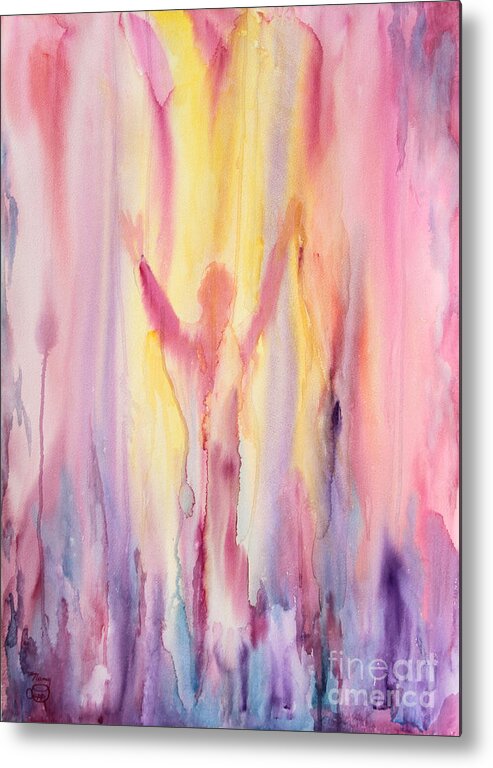 Let It Flow Metal Print featuring the painting Let It Flow by Nancy Cupp