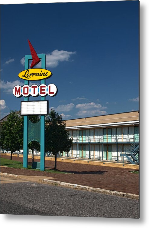 Lorraine Motel Metal Print featuring the photograph Lorraine Motel Sign by Joshua House