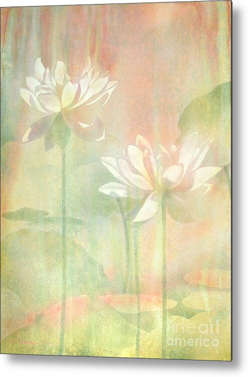 Watercolor Metal Print featuring the painting Lotus by Robert Hooper