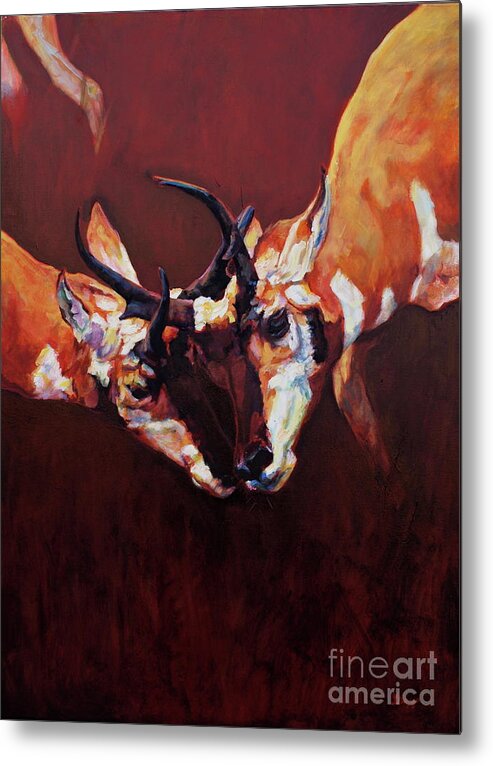 Mammal Metal Print featuring the painting Love Rights by Patricia A Griffin
