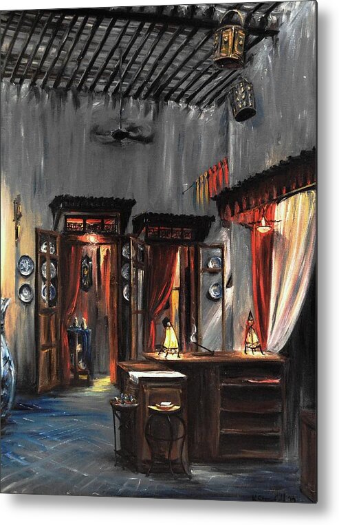 Epcot Metal Print featuring the painting Morocco Epcot by Karen Strangfeld