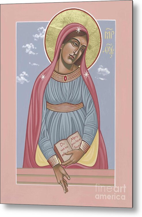 Mother Of God Metal Print featuring the painting Mother of Holy Hope 263 by William Hart McNichols