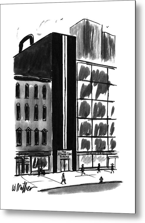 No Caption
A Block Of City Buildings. One Tall Metal Print featuring the drawing New Yorker August 21st, 1995 by Warren Miller