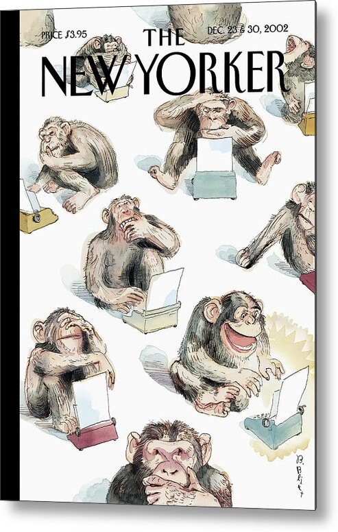 Evolving Story Metal Print featuring the painting Evolving Story by Barry Blitt