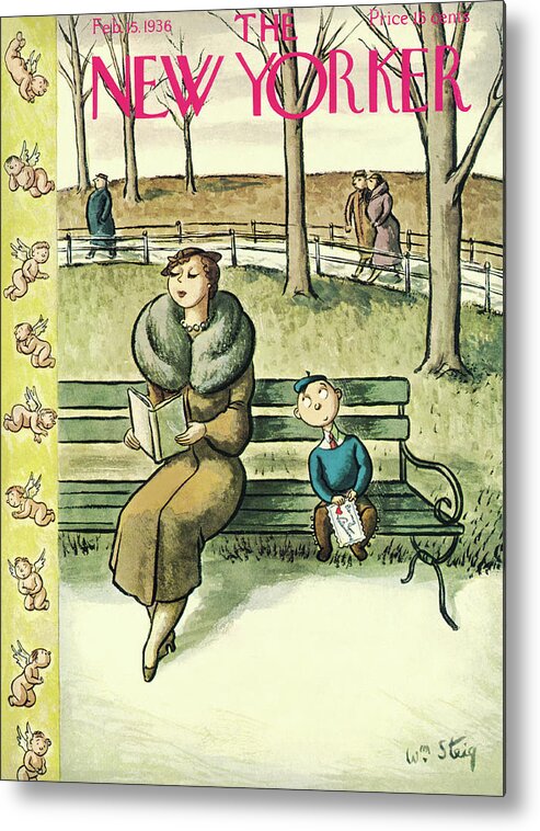 Age Gap Metal Print featuring the painting New Yorker February 15, 1936 by William Steig