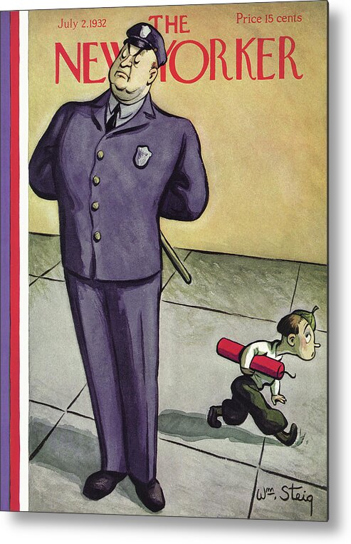 Crime Metal Print featuring the painting New Yorker July 2nd, 1932 by William Steig
