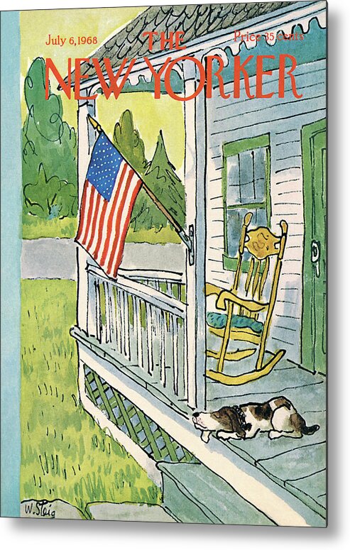 Labor Day Metal Print featuring the painting New Yorker July 6th, 1968 by William Steig