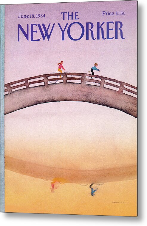 Bridge Metal Print featuring the painting New Yorker June 18th, 1984 by Susan Davis