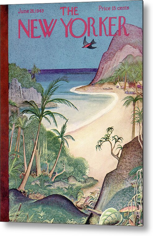 Tropical Metal Print featuring the painting New Yorker June 26, 1943 by Rea Irvin