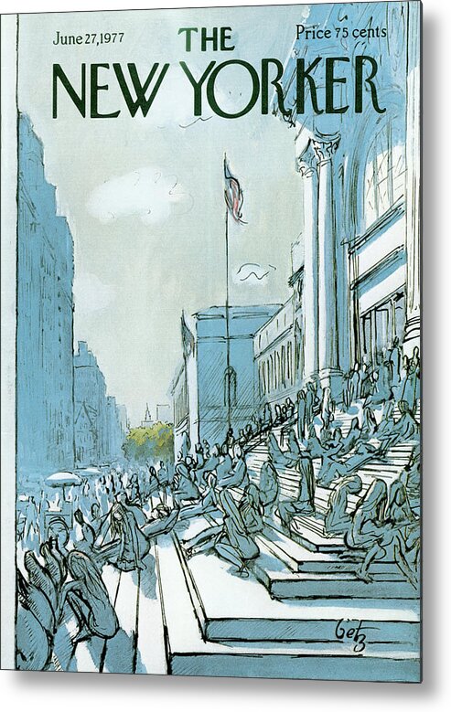 Summer Metal Print featuring the painting New Yorker June 27th, 1977 by Arthur Getz