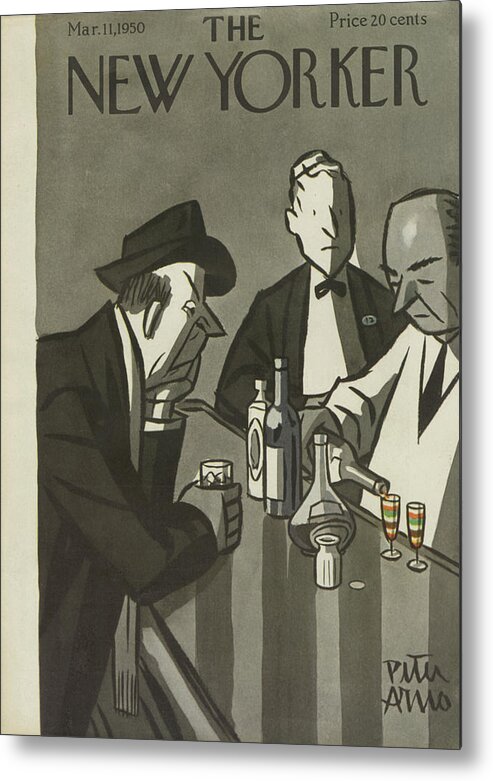 Drinking Metal Print featuring the painting New Yorker March 11th, 1950 by Peter Arno