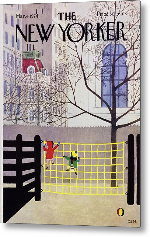 Illustration Metal Print featuring the painting New Yorker March 4th 1974 by Charles Martin