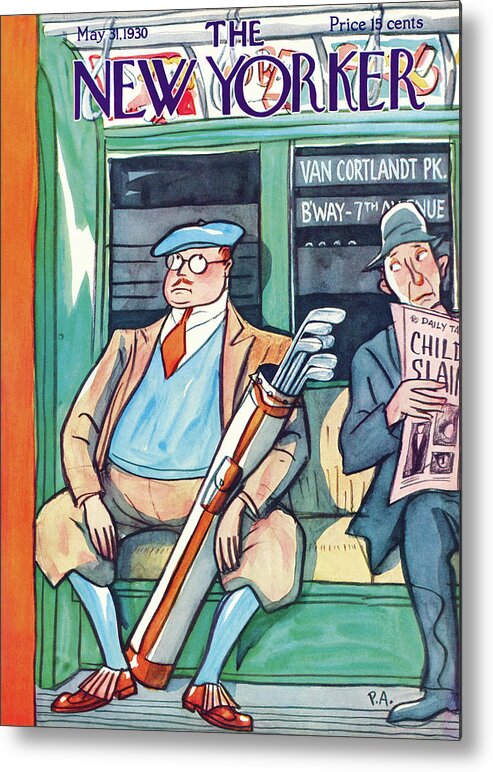Golf Metal Print featuring the painting New Yorker May 31st, 1930 by Peter Arno