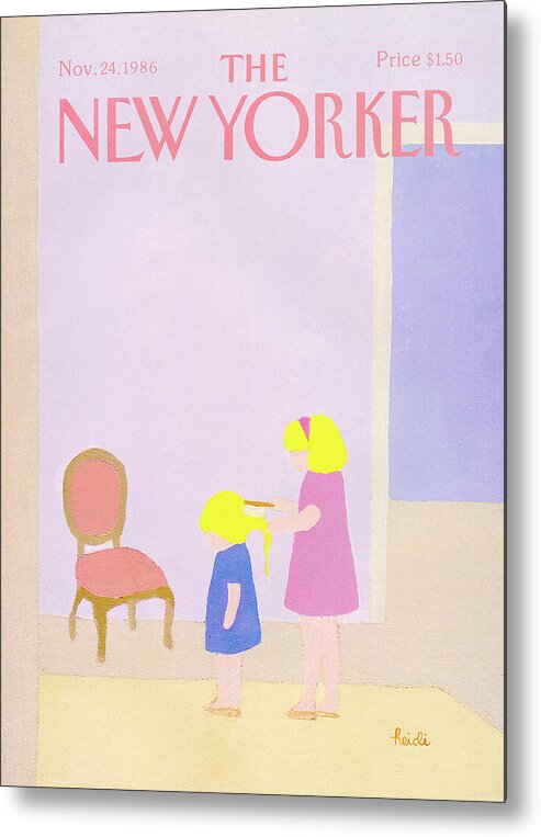 Family Metal Print featuring the painting New Yorker November 24th, 1986 by Heidi Goennel