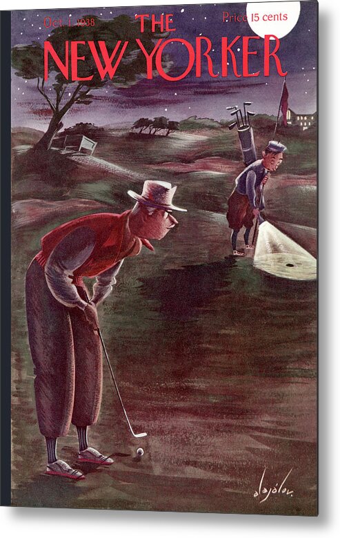 Sports Metal Print featuring the painting New Yorker October 1, 1938 by Constantin Alajalov