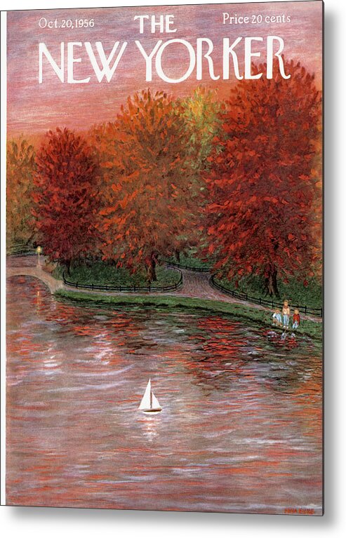 Season Metal Print featuring the painting New Yorker October 20th, 1956 by Edna Eicke