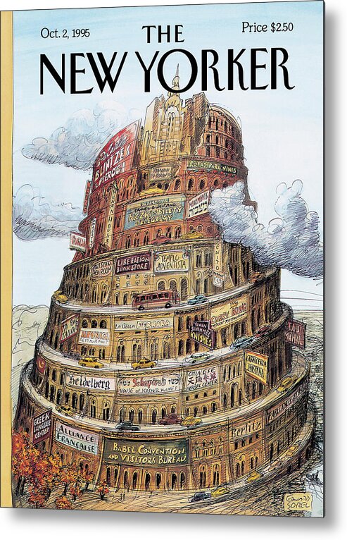 I Love Babel Metal Print featuring the painting New Yorker October 2nd, 1995 by Edward Sorel