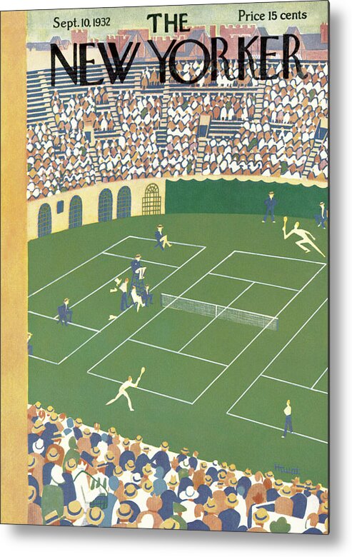 Sports Metal Print featuring the painting New Yorker September 10th, 1932 by Theodore G Haupt
