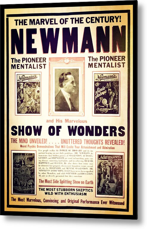 Magic Metal Print featuring the photograph Newmann and His Show of Wonders by Jennifer Rondinelli Reilly - Fine Art Photography