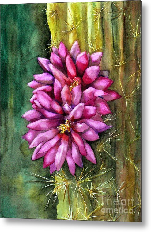 Cactus Metal Print featuring the painting Glory of Morning by Pamela Shearer