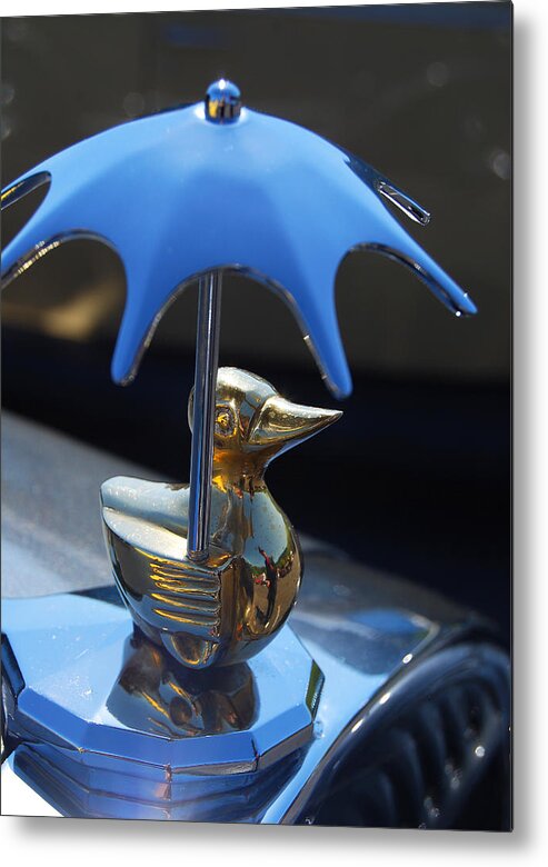 Hood Ornament Metal Print featuring the photograph Northwest Roadster Hood Ornament by Jani Freimann