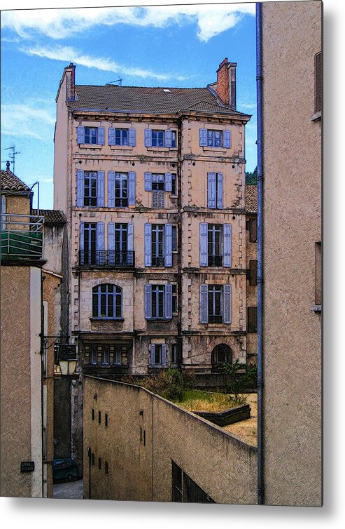 Rue St. Claire Metal Print featuring the digital art On Rue St. Claire - France by David Blank