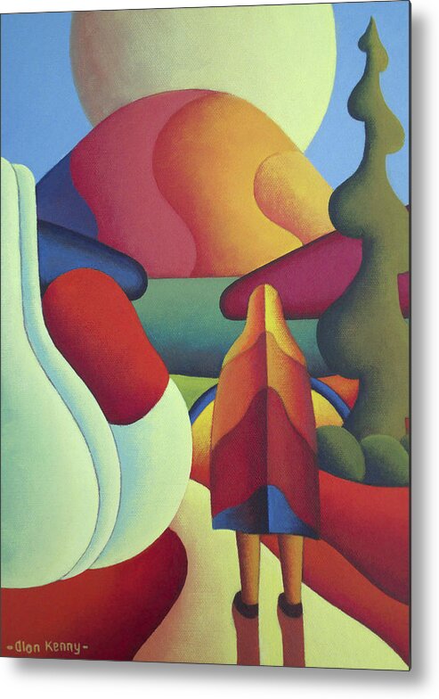 Alankenny Metal Print featuring the painting Pilgrimage To The Sacred Mountain 3 by Alan Kenny