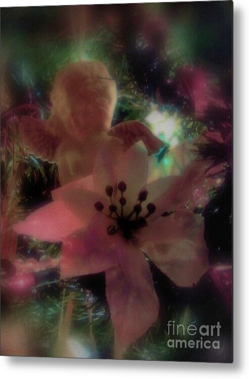 Yule Metal Print featuring the photograph Poinsettia Angel by Roxy Riou