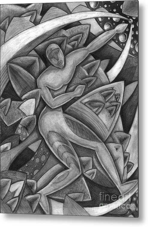 Figure Metal Print featuring the painting Power of the Dance - Reach by Mark Stankiewicz