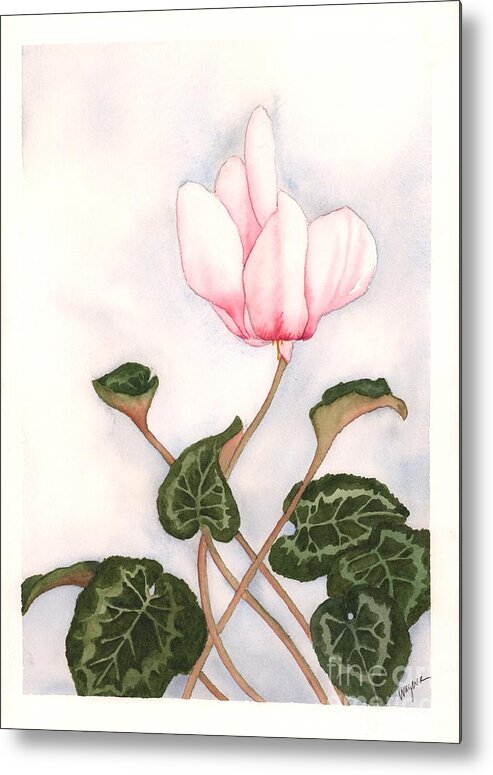 Cyclamen Metal Print featuring the painting Proud Mary by Hilda Wagner