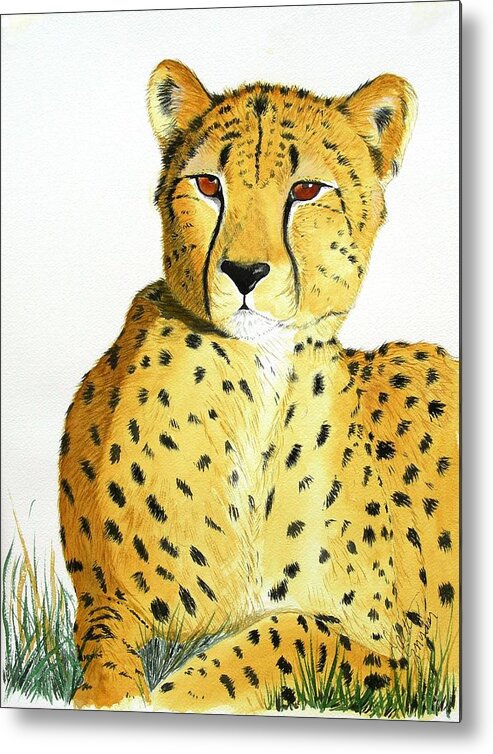 Wildlife Prints Metal Print featuring the painting Rajah by Joette Snyder