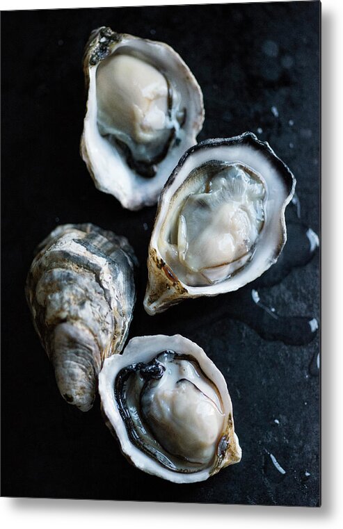 Oyster Metal Print featuring the photograph Raw Oysters by Jack Andersen