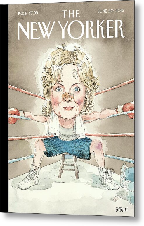 Hillary Clinton Metal Print featuring the painting Ready For A Fight by Barry Blitt