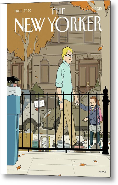 Writer Metal Print featuring the painting Recognition by Adrian Tomine