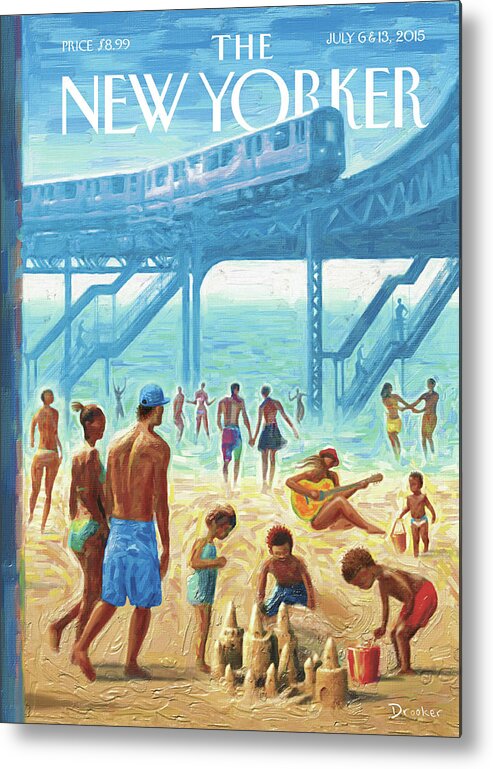 Summer Metal Print featuring the painting Rockaway Beach by Eric Drooker