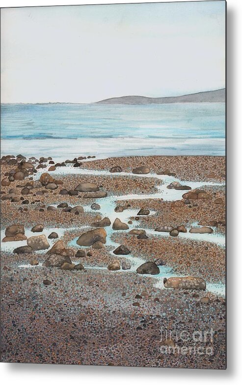 Tide Pools Metal Print featuring the painting Rocky Beach by Hilda Wagner