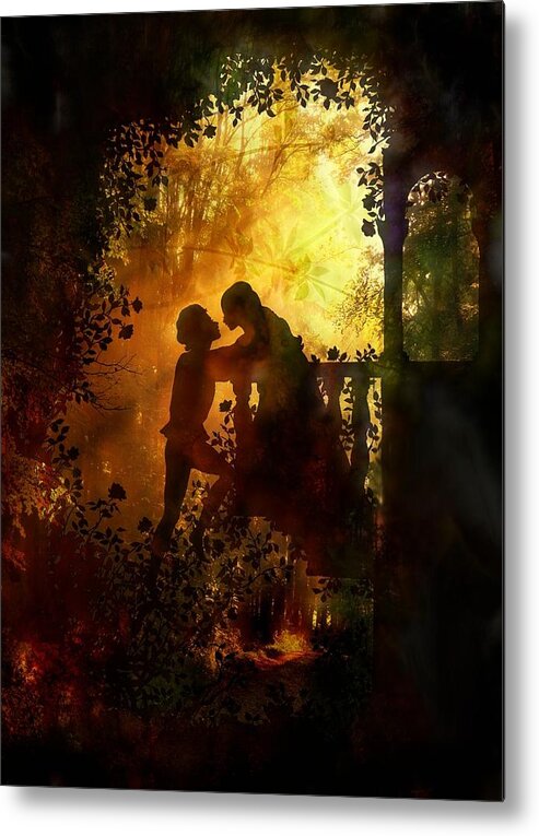 Romeo And Juliet Metal Print featuring the digital art Romeo and Juliet - the love story by Lilia D