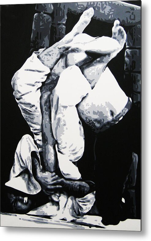 Royce Gracie Metal Print featuring the painting Royce Gracie V by Geo Thomson