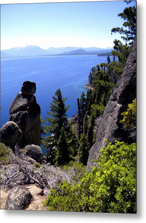 Lake Tahoe Metal Print featuring the photograph Rubican Trail View Of Lake Tahoe by Frank Wilson